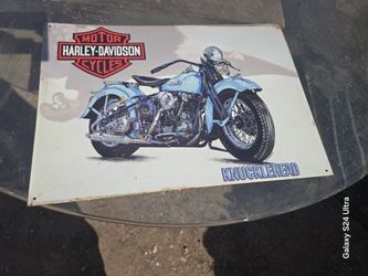 Harley Davison Knucklehead Vintage Sign 