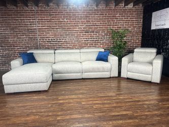 Delivery Available Maceys recliner sectional couch + chair set retails 5081