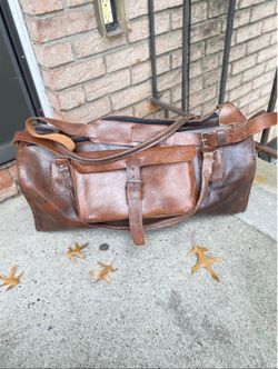 Vintage Duffle Handmade Genuine Leather Large Big Travel Gym Bag