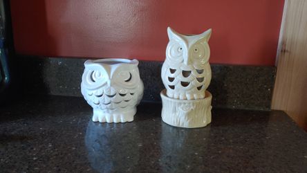 Owl candle holders