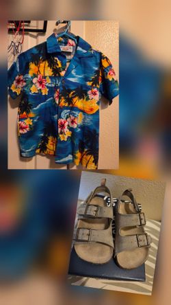 Boys Hawaiian Shirt and Sandals