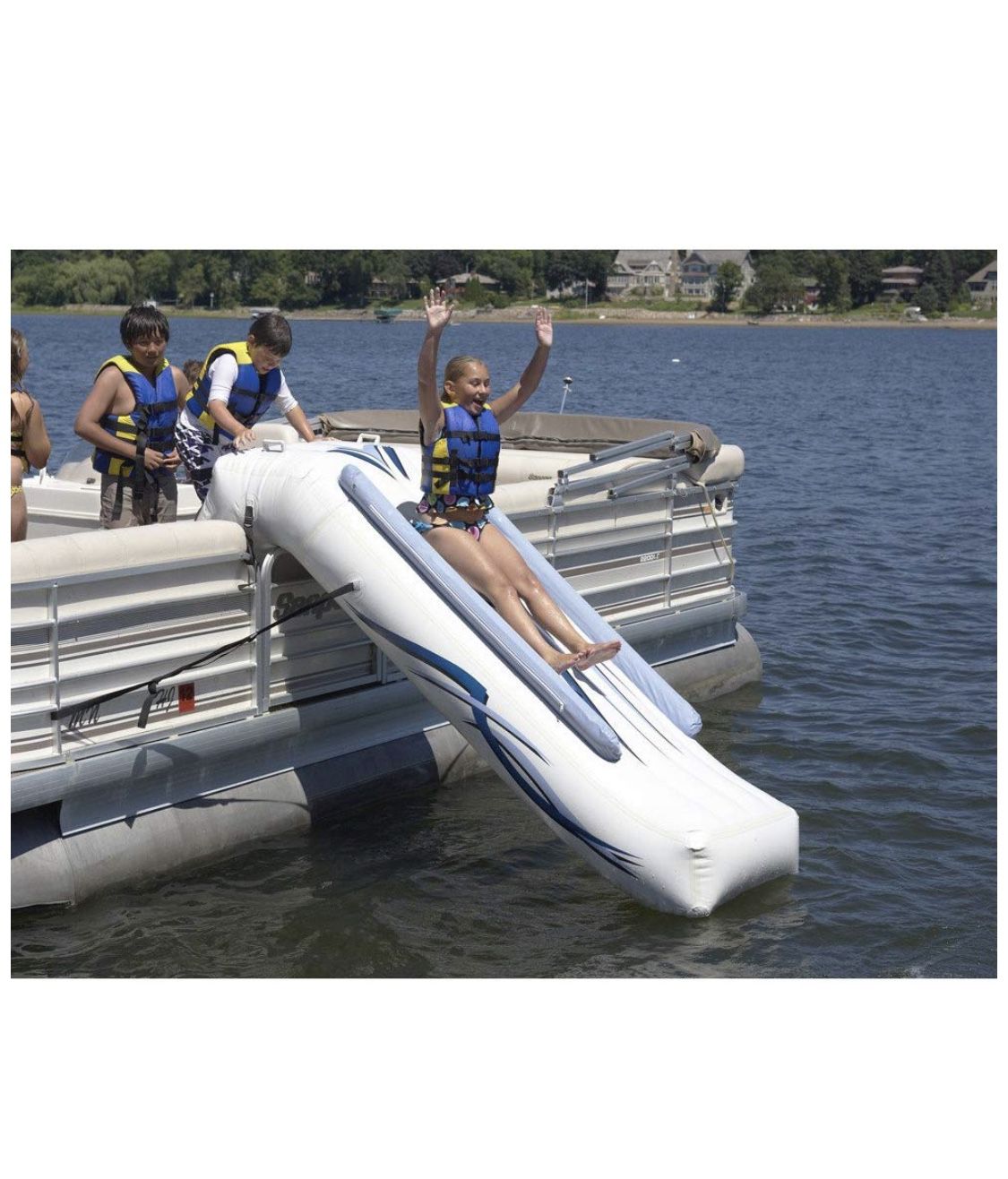 Rave sports pontoon or deckboat inflatable slide