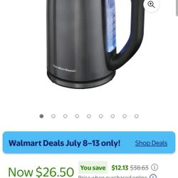 Hamilton Beach Variable Temperature Electric Kettle Black 
