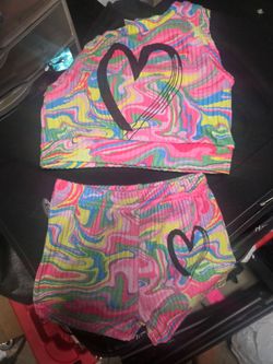 Colorful toddler 2 piece outfit