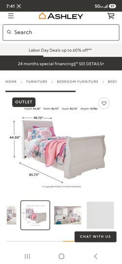 Ashley Furniture White Sleigh Twin Bed