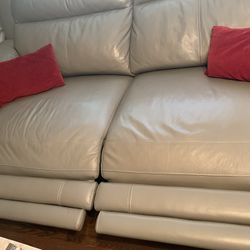 Power Reclining Leather Sofa