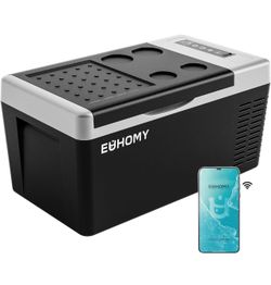 EUHOMY 12 Volt Refrigerator 19QT18L Compressor Electric Cooler APP Control