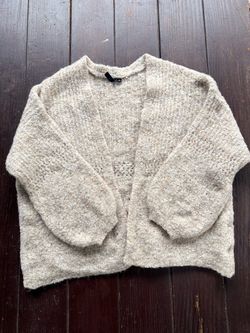 Moon & Madison Beige Knit Cardigan Size M