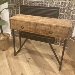 Solid Wood & Iron Console/Entry/Hall Table