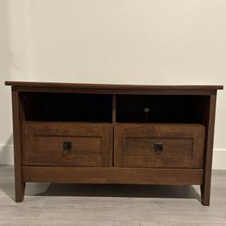 Brown TV stand With Two Storage Compartments