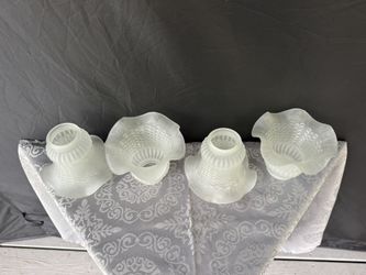 Ceiling Fan Light GLOBES, Frosted White, set of 4