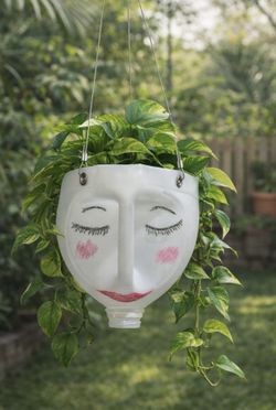 Recycle Face Planter With Potted Plant Removal