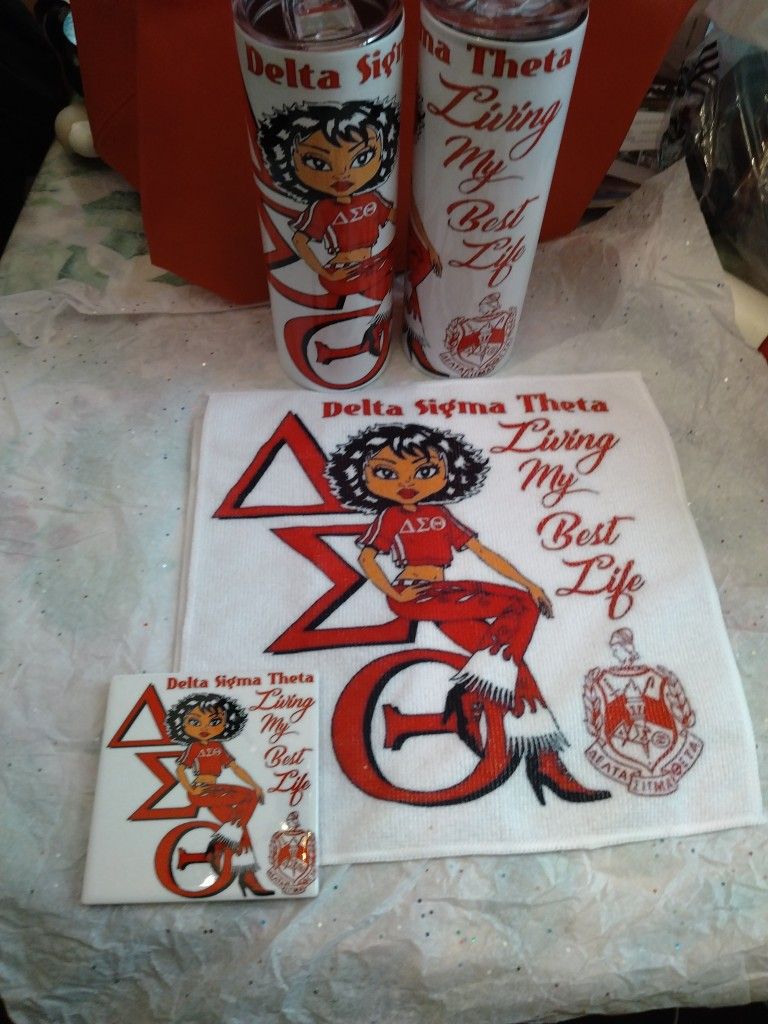 Delta Set - Cup, Coaster, and Face Cloth