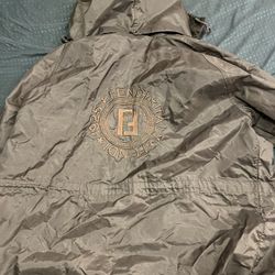 Vintage Fendi Windbreaker Size Large Brown Roma