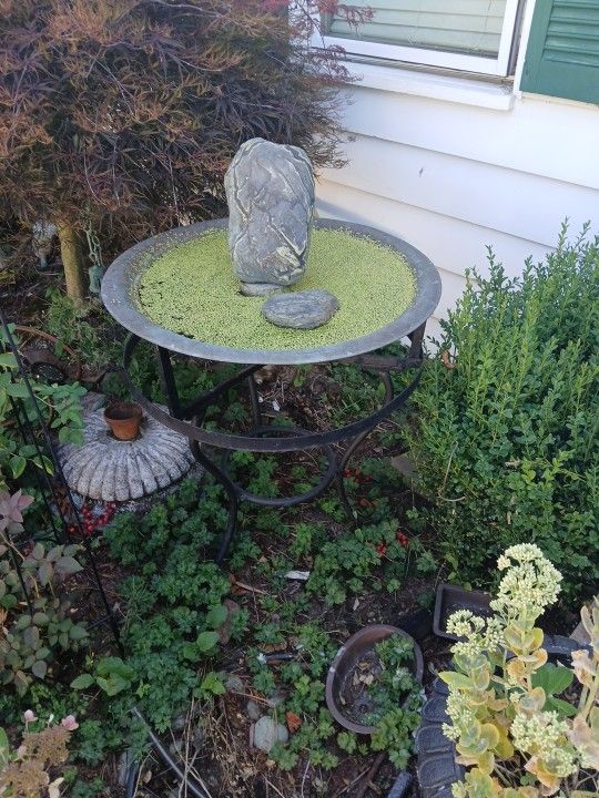 One Of A Kind Custom Copper Steel Stone Concrete Bird Bath