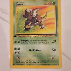 Pokemon Card - Jungle 25/64 - PINSIR (rare) **1st Edition** - NM