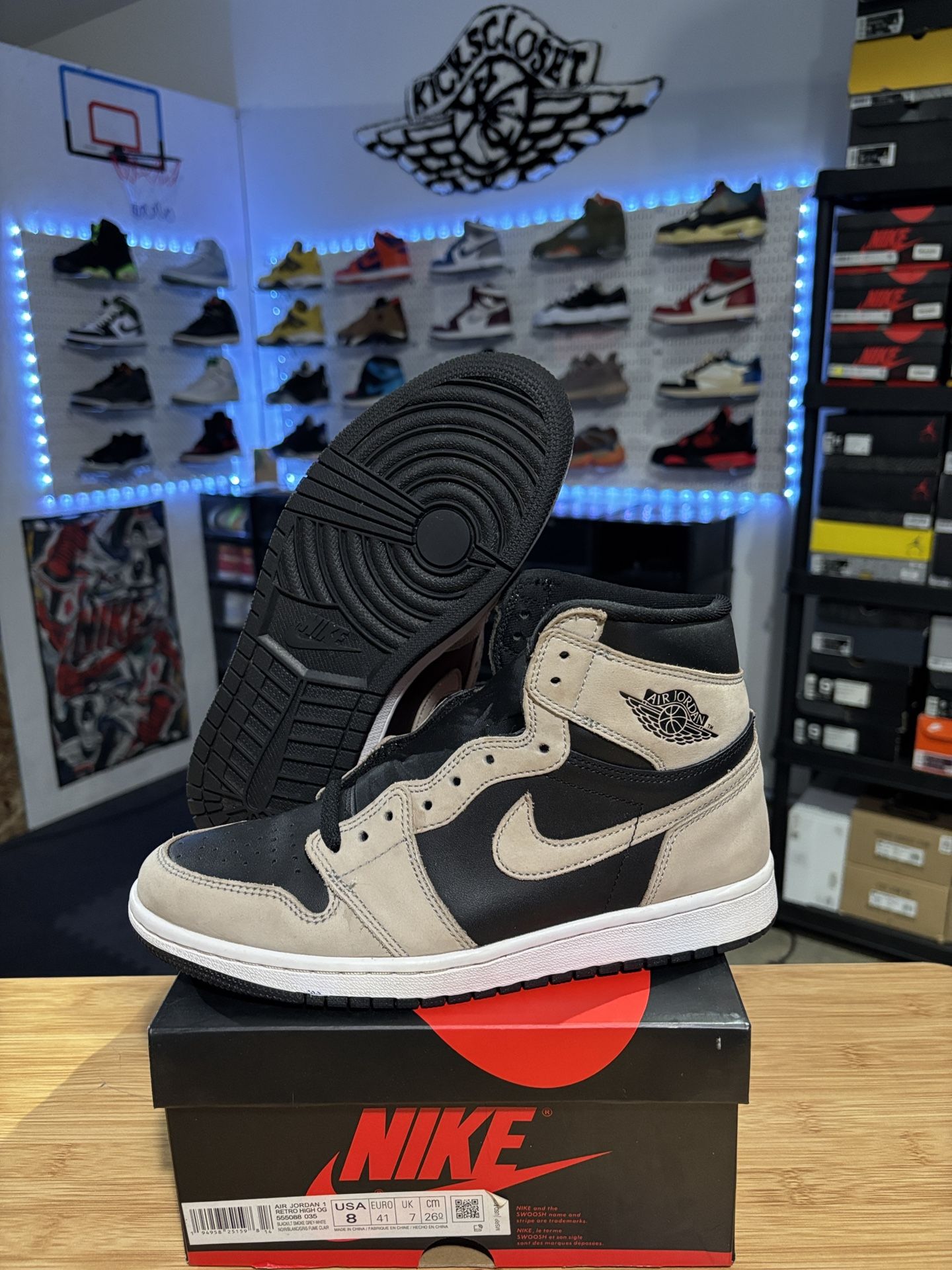 AIR JORDAN 1 RETRO “SHADOW 2.0” SIZE 8