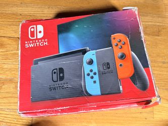 Nintendo Switch 32GB Console Neon Blue Red Joy-Con Complete in Box Bundle