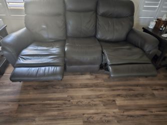 Flex Steel Real Leather Sofa