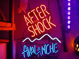 After shock glass tube neon sign