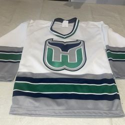 Youth S/m Hartford Whalers Jersey NHL White CleaN Ccm Clean Vintage Defunct 90s