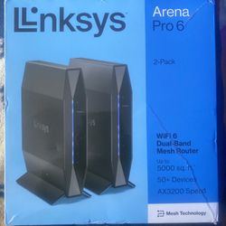 Linksys Arena Pro 6 WiFi 6 Router, Dual-Band, 5,000 Sq. ft Coverage AX3200 NEW