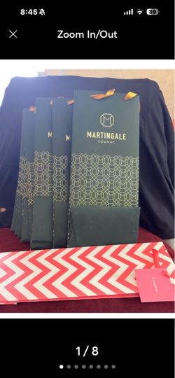 Bundle of 8 New Wine Paper Bags+ A Bonus Bag-13”x5”x4”