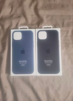 Apple iPhone 15 Plus Silicone Case Midnight And Blue Storm Case