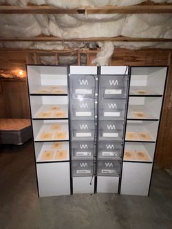 2- Modular Display Shelving Unit with Drawers