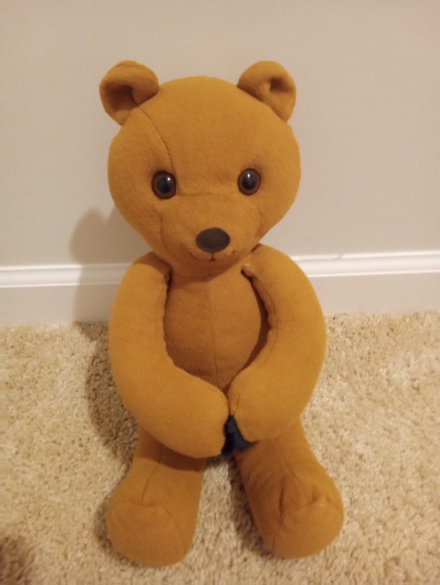 Vintage 1981 Fisher Price Teddy Bear With Velcro Hands 