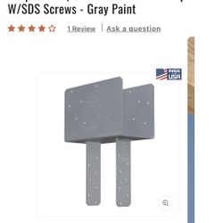 Simpson CCQ7.1-6SDS2.5 Column Cap W/SDS Screws - Gray Paint