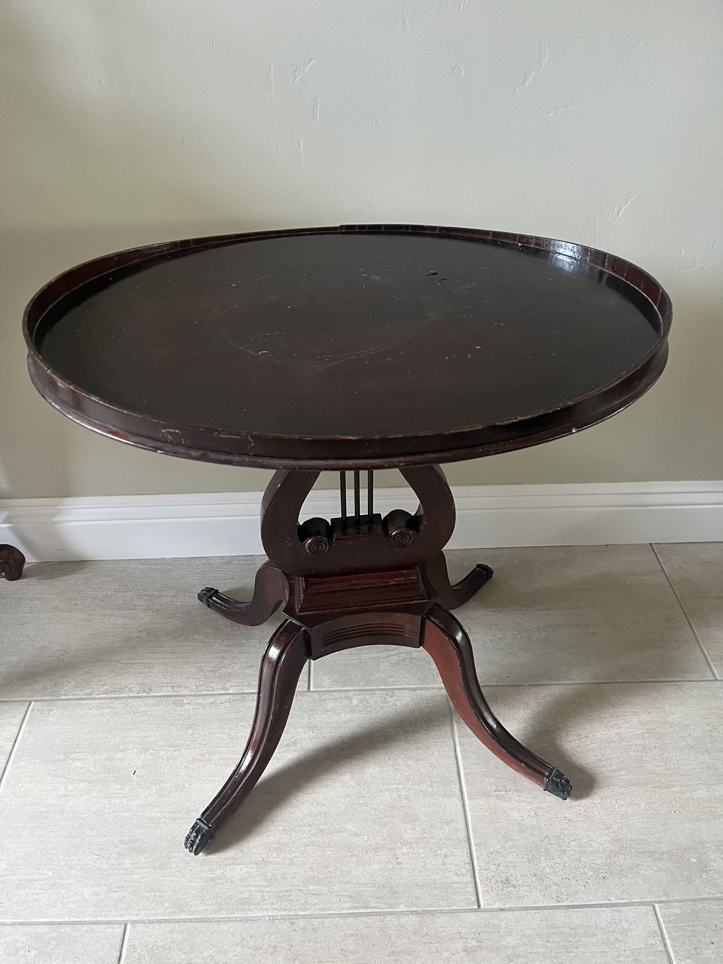 Vintage Mid Century Harp Table