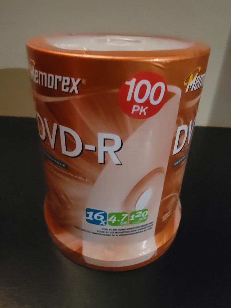 Memorex DVD-R 100pk Recordable Disc (Brand New)