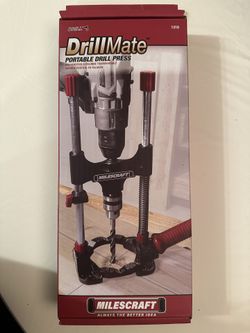 Milescraft 1318 DrillMate Portable Drillling Guide – Precision Drilling Jig Attachment for Drilling Angled or Straight Holes, Adjustable Drill Guide A