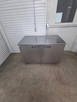 Delfield Commercial Cooler Stainless Steel 2 Door 48"W Undercounter Refrigerator Fridge
