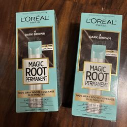 L'Oreal Paris Magic Root Rescue 10 Minute Root Hair Color, Dark Brown, 1 kit