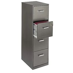 2  File Cabinets, Metallic Charcoal