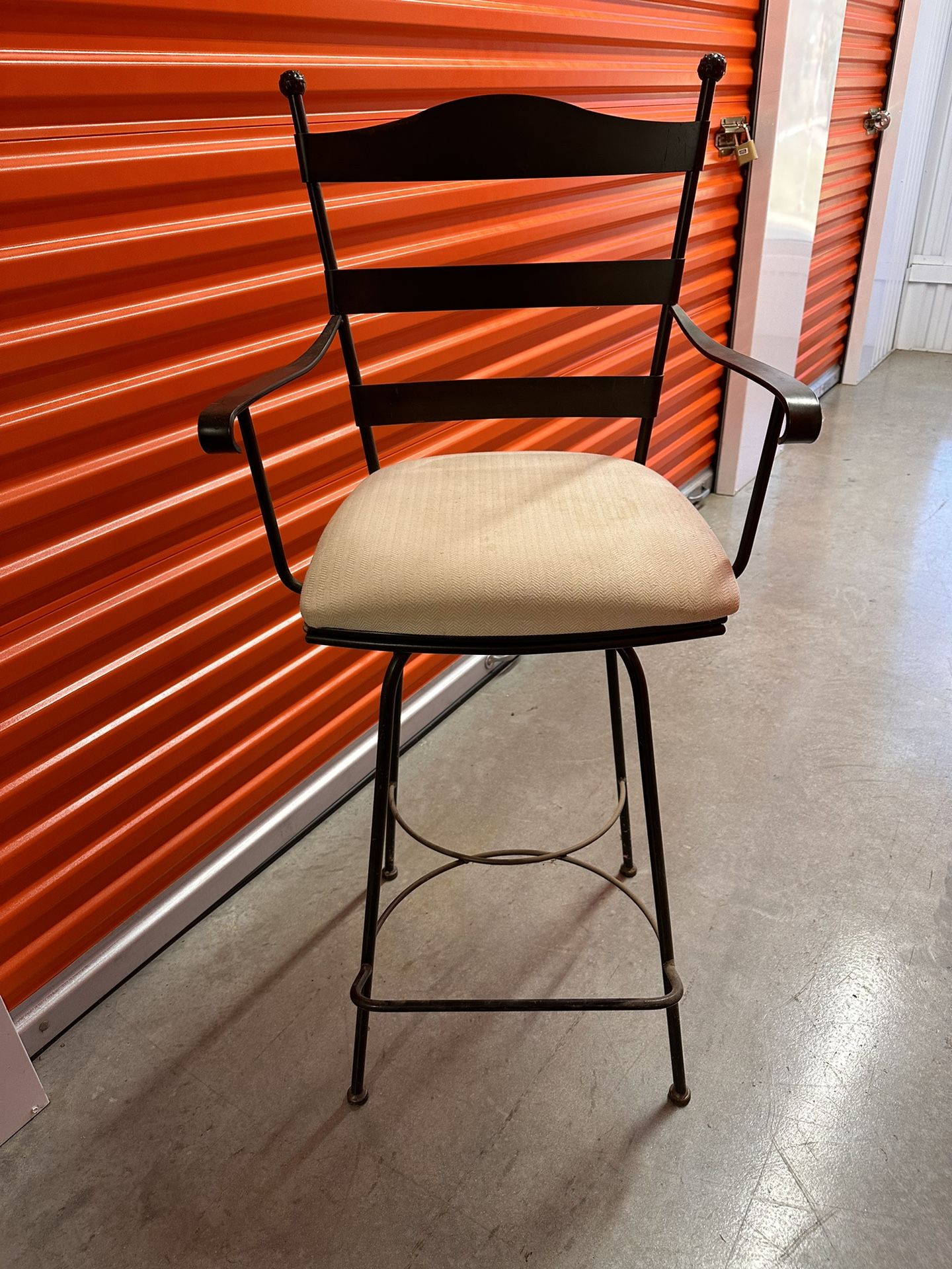 Swirled Cast Iron Bar Chairs x 2