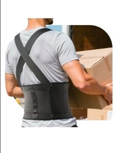 Moving Construction Warehouse Heavy Lifting Safety & Protection (Black, X-Large)