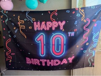 Happy 10th Birthday Banner