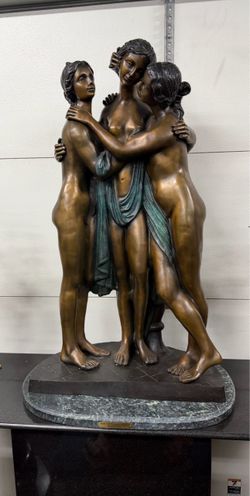 Large Bronze Statue / sculpture The Three Graces