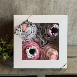 Cupcake Onesie Gift box~Set Of 4