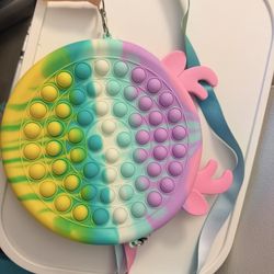 Rainbow Pop It Purse Fidget Toy Bag