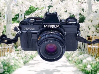 Minolta X-7A 35mm Film Camera Bundle + 3 Lenses - Tested & Fully Working!