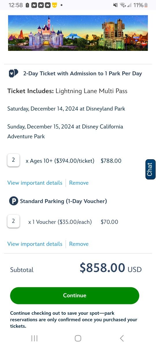 Ticket Request 11/5/24