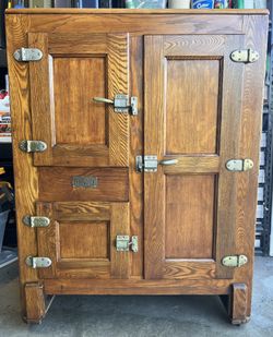 Antique Wooden Ice Box