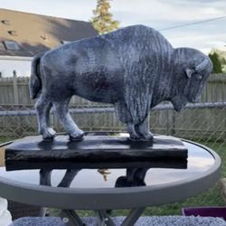 The Old Gray Buffalo Statue