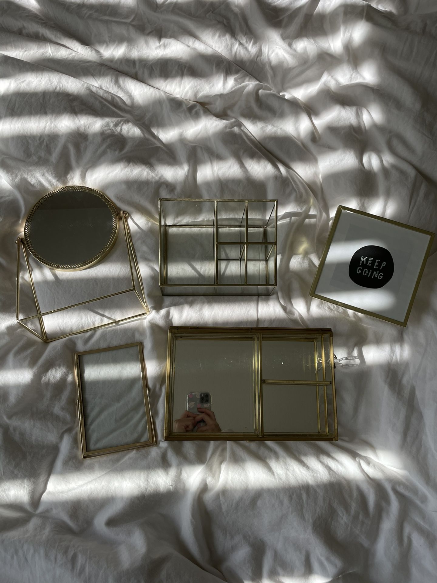 Gold Vanity Items And Home Goods