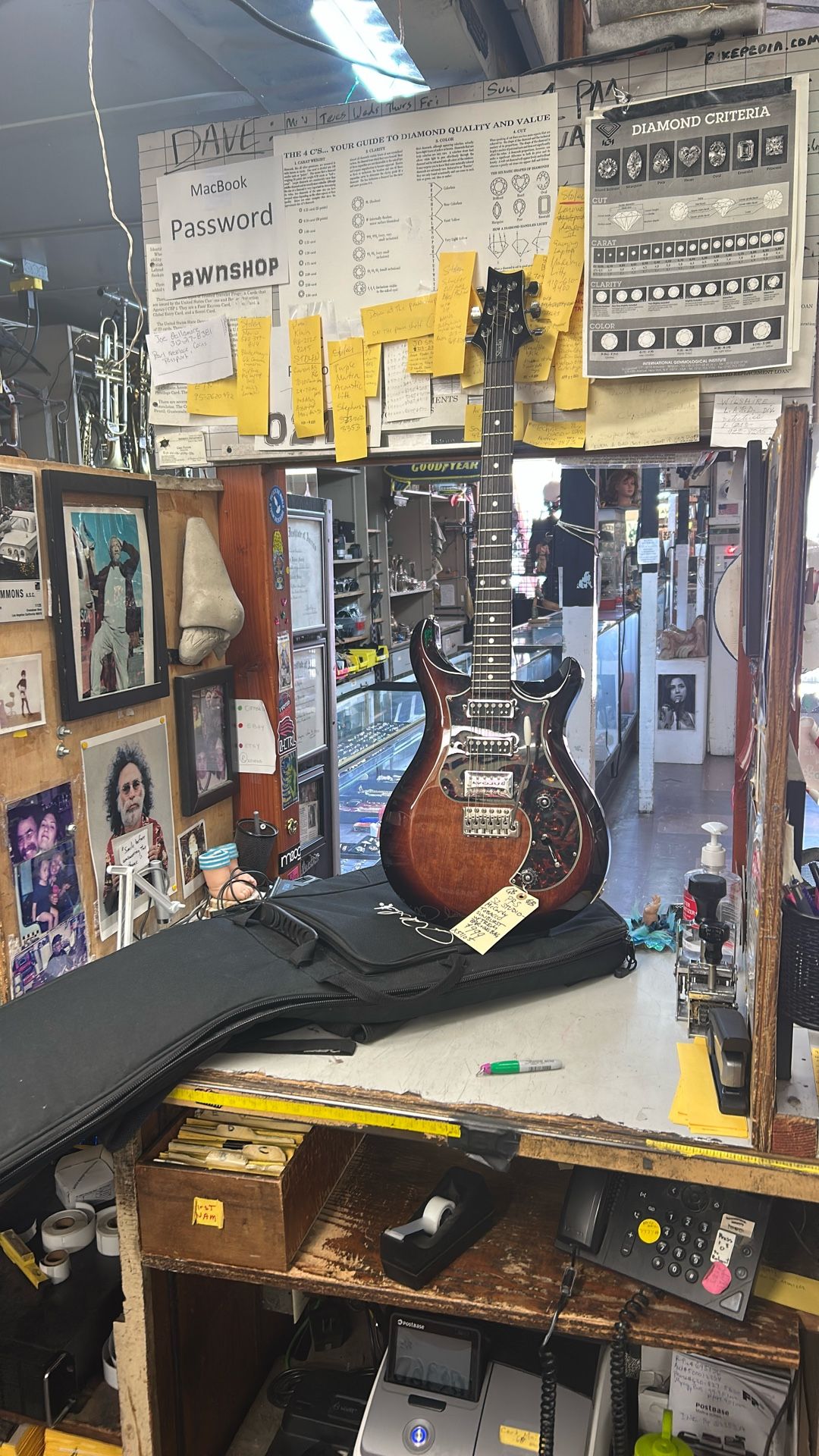 PRS S2 Studio McCarty Tobacco Sunburst Electric Guitar w/ Term Bar Gig Bag