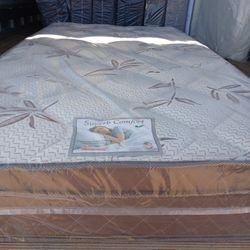 Brand New Queen Size Pillowtop Mattress Included Box Spring Free Delivery 